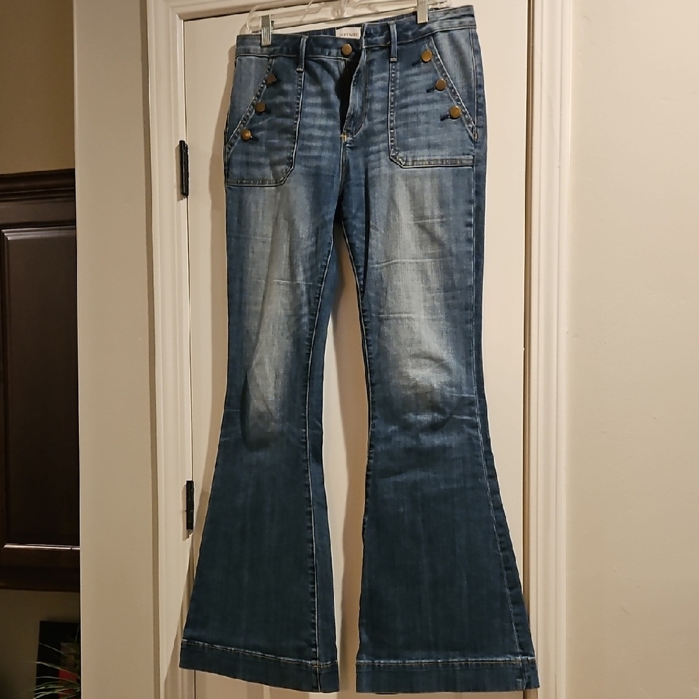 DRIFTWOOD Blue Flare Wide Leg Jeans
